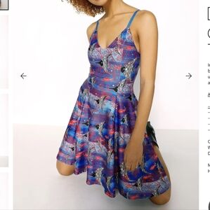 Blackmilk Red Coral Antics Longline Strappy Dress